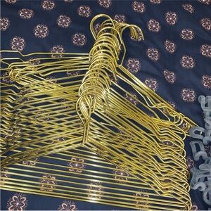 Gold tone Metal Clothes Hangers Set